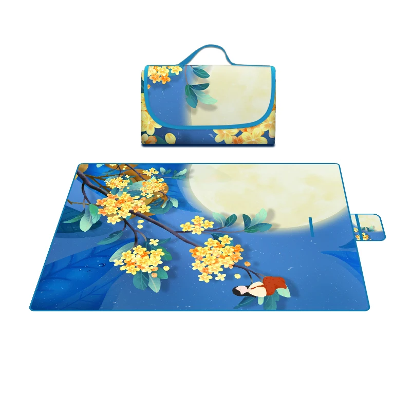 

Hot sales beach mat portable outdoor camping hiking picnic blanket with waterproof backing