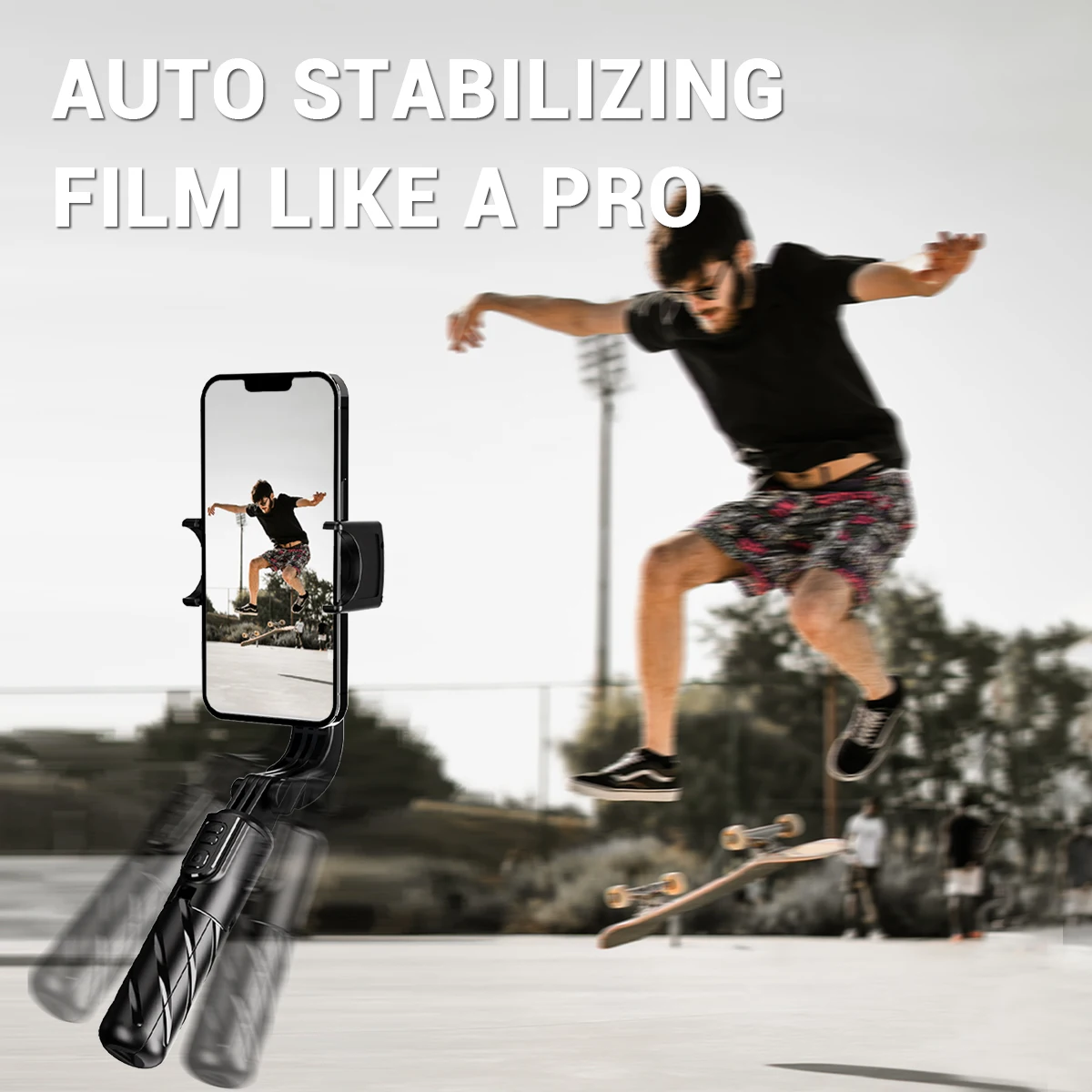 FANGTUOSI Selfie عصا ترايبود للهواتف الذكية استقرار 360 دوران تلقائي Gimbal مع بلوتوث عن بعد مصباح ليد لفيديو مدونة فيديو