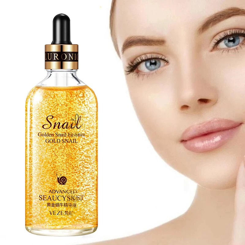 

Face Care 24K Gold Serum Snail Collagen Face Essence Moisturizing Anti Aging Hyaluronic Acid Essence Brighten Skin Care Product