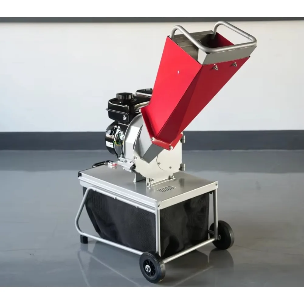 Lightweight Garden Crusher with Collection Bag for Home Use Portable 7HP 212cc Wood Chipper Shredder