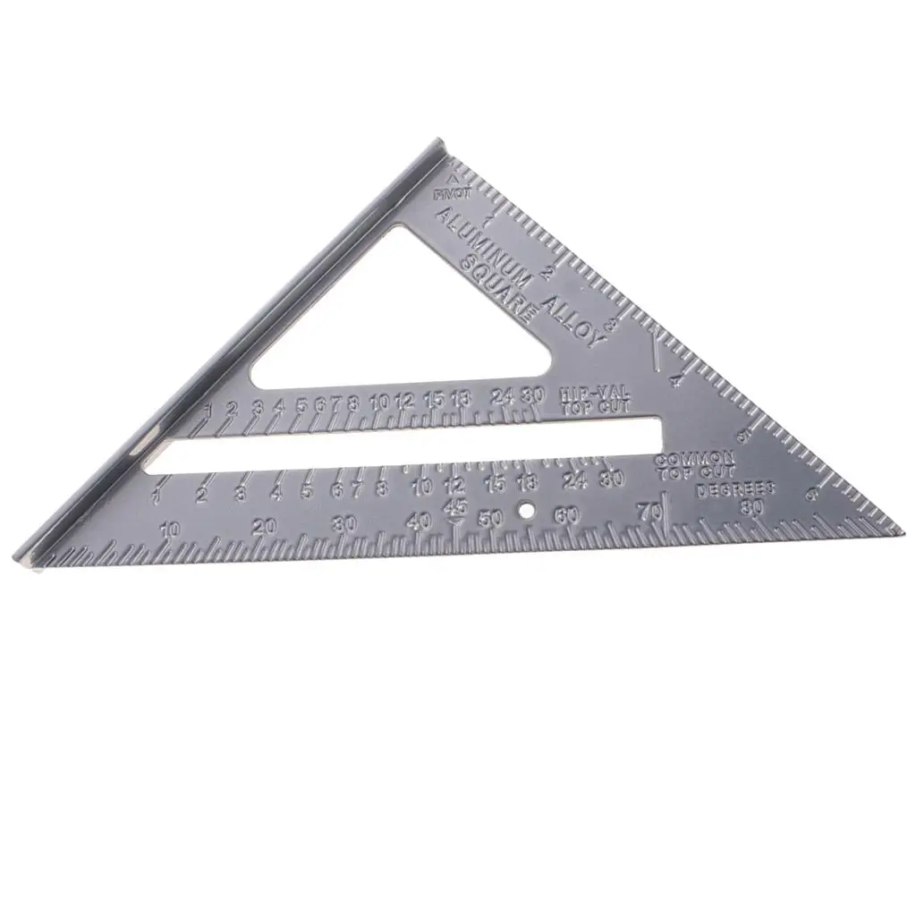 

7 Inch Aluminum Alloy Carpenter Framing Triangle Ruler Precision Measurement Tool for Workshop Use
