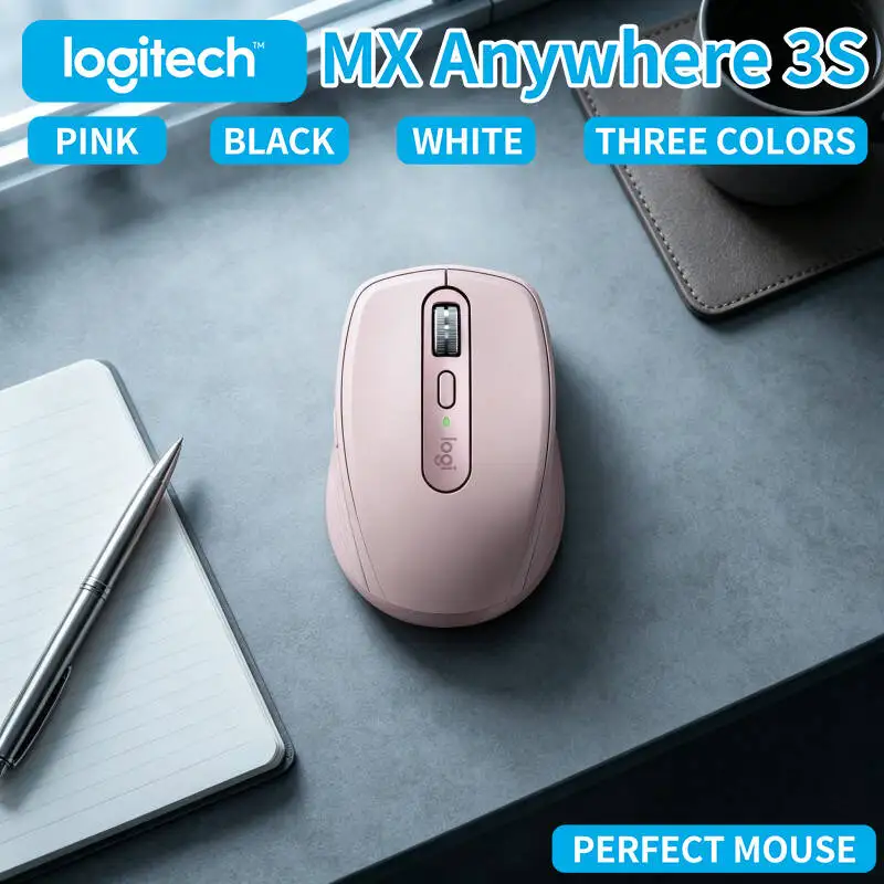 

Wireless MX Anywhere 3S - 8000 DPI, MagSpeed Scroll, Anti-Slip Grip, Great for Co-working Studio & Home Office Use