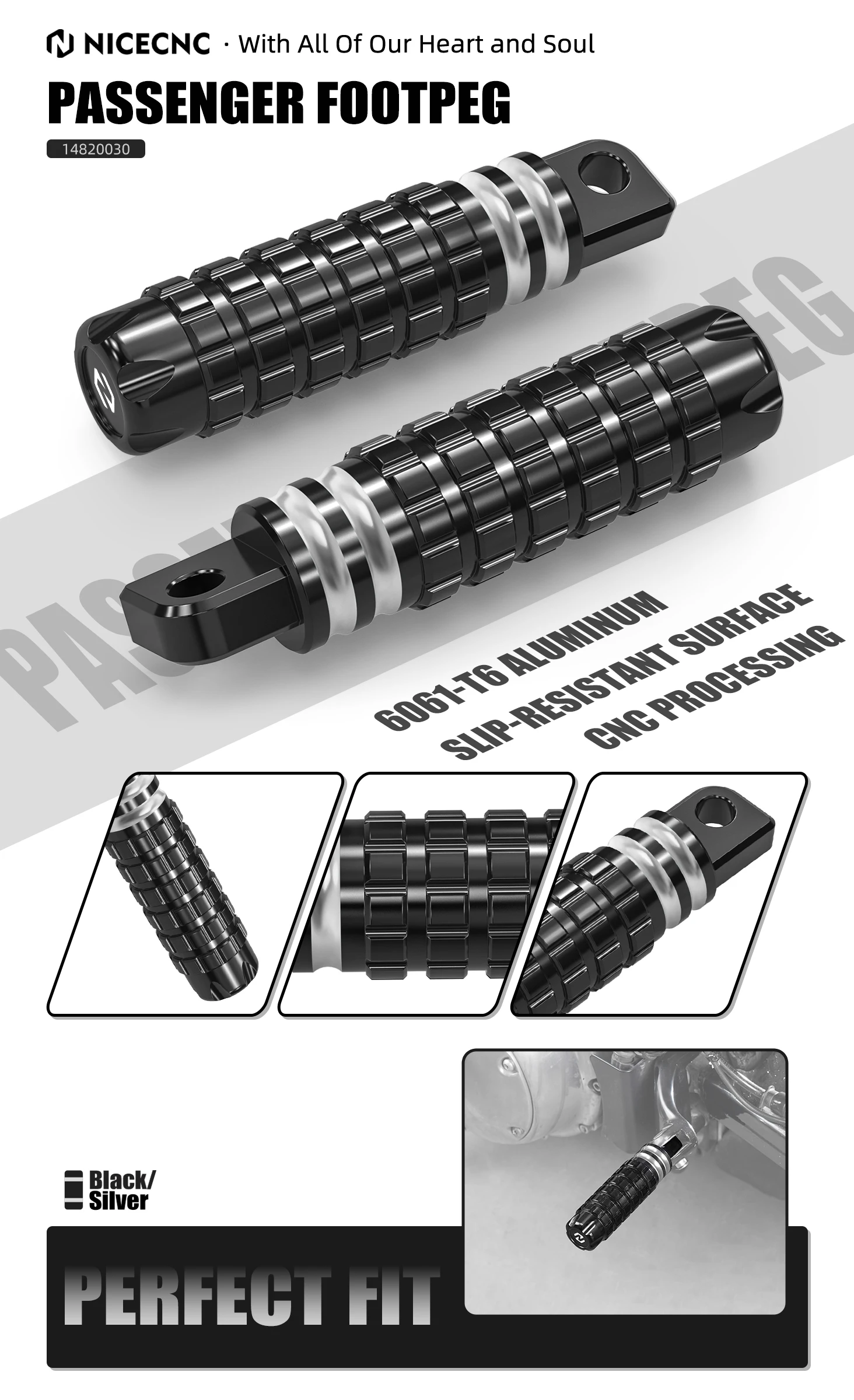 Beifahrerfußraste für Harley Sportster 883 XL883R Sportster 1200 XL1200C Iron 883 XL883N 2014–2020 Iron 1200 XL1200NS 2018–2021 – Detail 9
