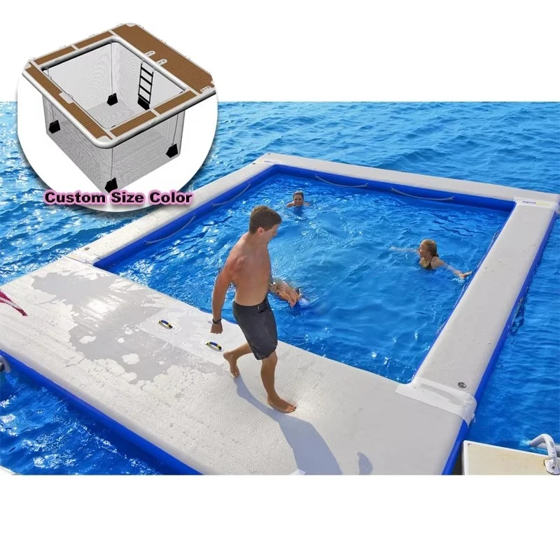 

New Portable Inflatable Floating Ocean Sealift Floating Solar Pool Platform Swimming Pool