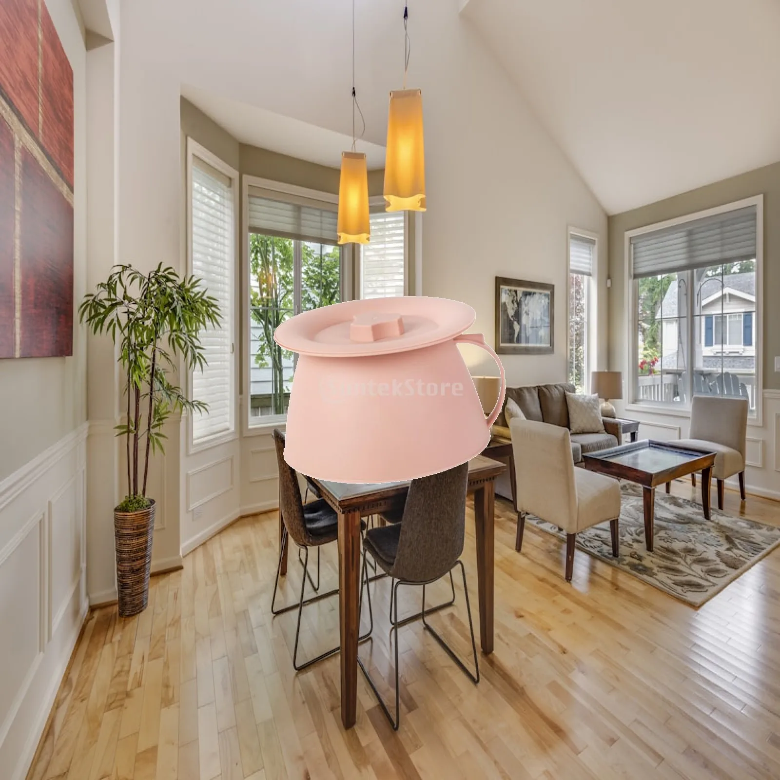 Portable Urinal Pot Spittoon with Lid PP Plastic Bedpan Chamber Pot Adult Potty Portable for Home Travel Emergency