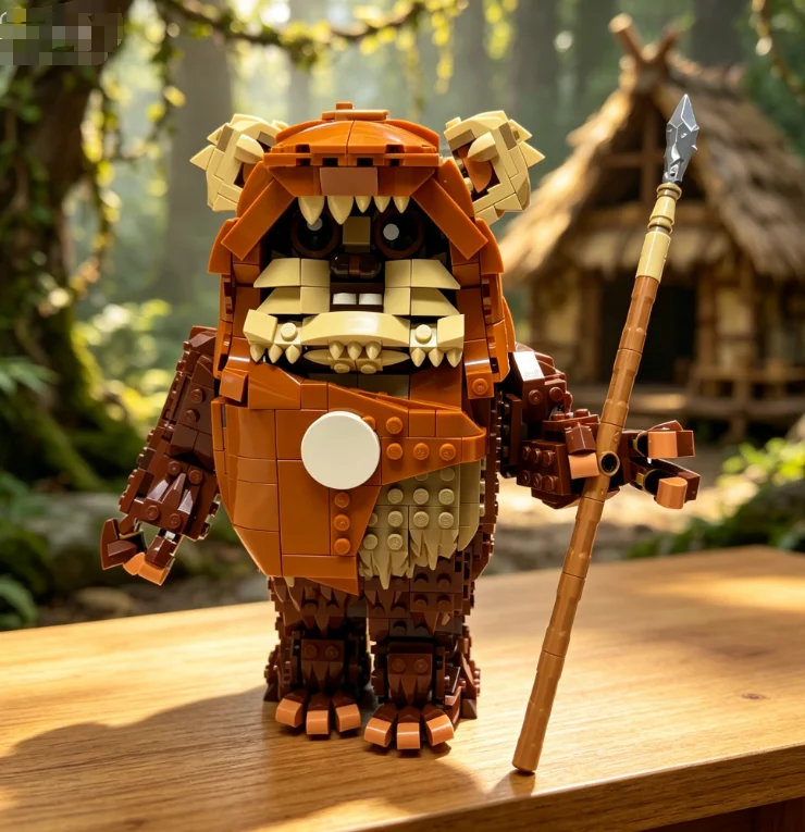1010pcs Hot Toys Star Interstellar Conflict Wars Wicket Ewok Jungle Warrior Sentinel Building Block Model Toy For Christmas Gift