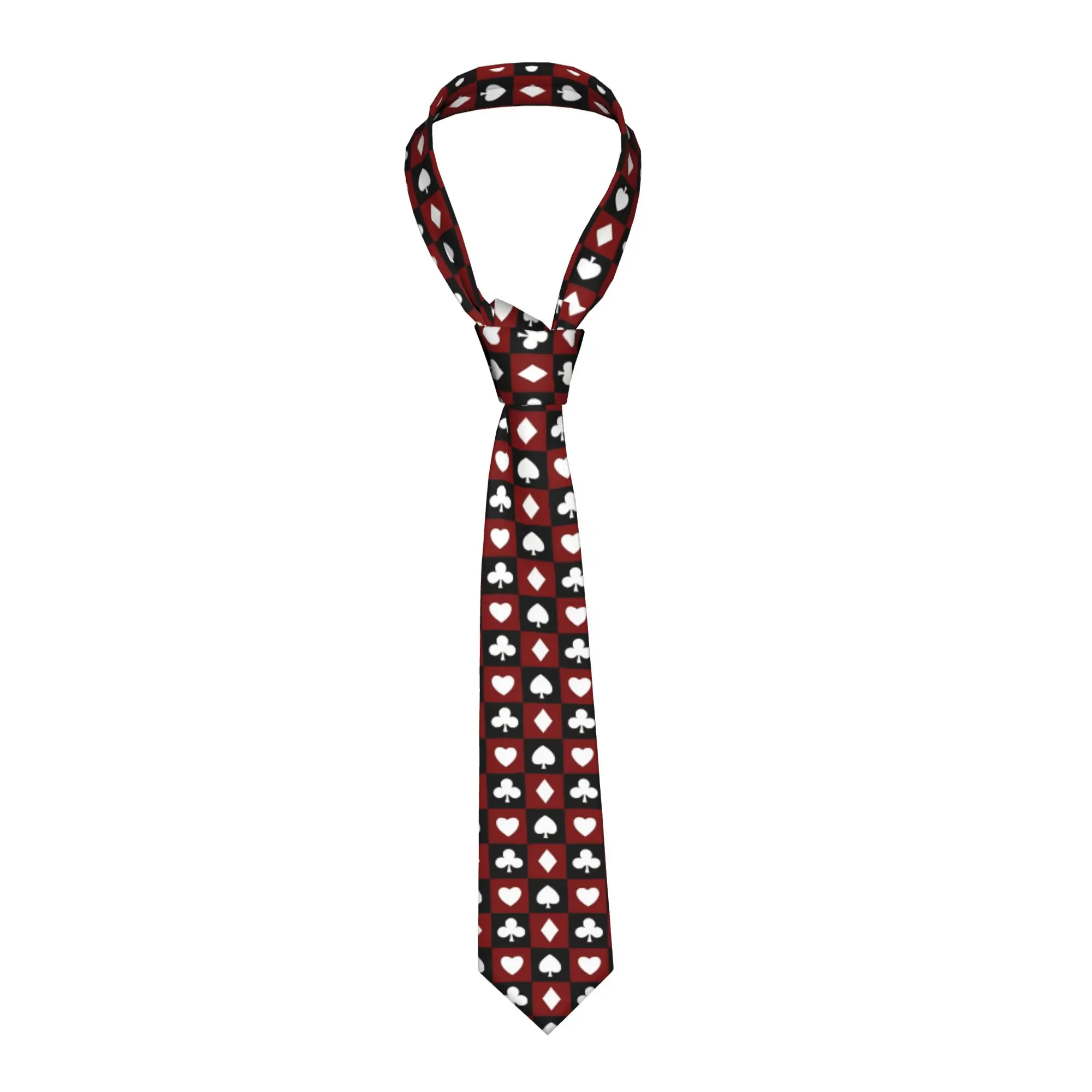 Card Suits  Hearts Diamonds Clubs Spades Poker Men Neckties 8cm Wide  Neck Tie Suits Accessories Gravatas Wedding  Cosplay Props