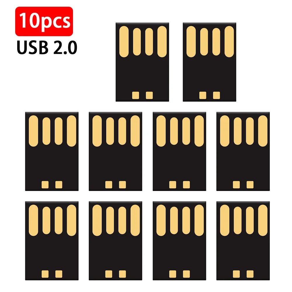 chip stick memory flash 4GB 8GB 16GB 32GB 64GB 128GB USB 2.0 short  board U disk semi-finished chip pendrive Factory wholesale