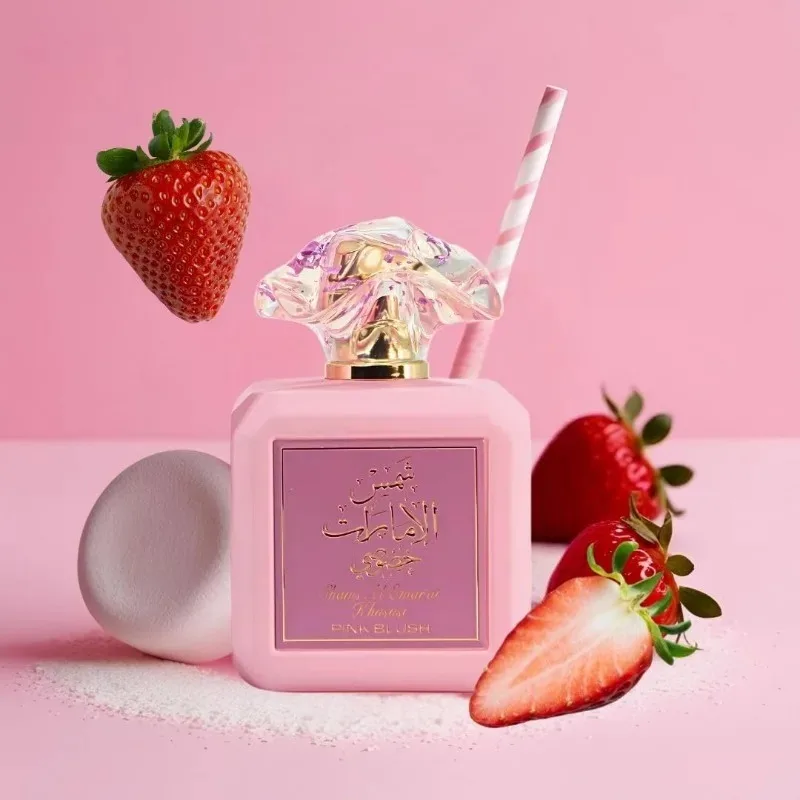 Ard Al Zaafaran 3.4 Oz Original Arab Perfumes Shams Al Emarat Pink Blush Perfume for Women 100 ML Pheromone Eau de Parfum Makeup