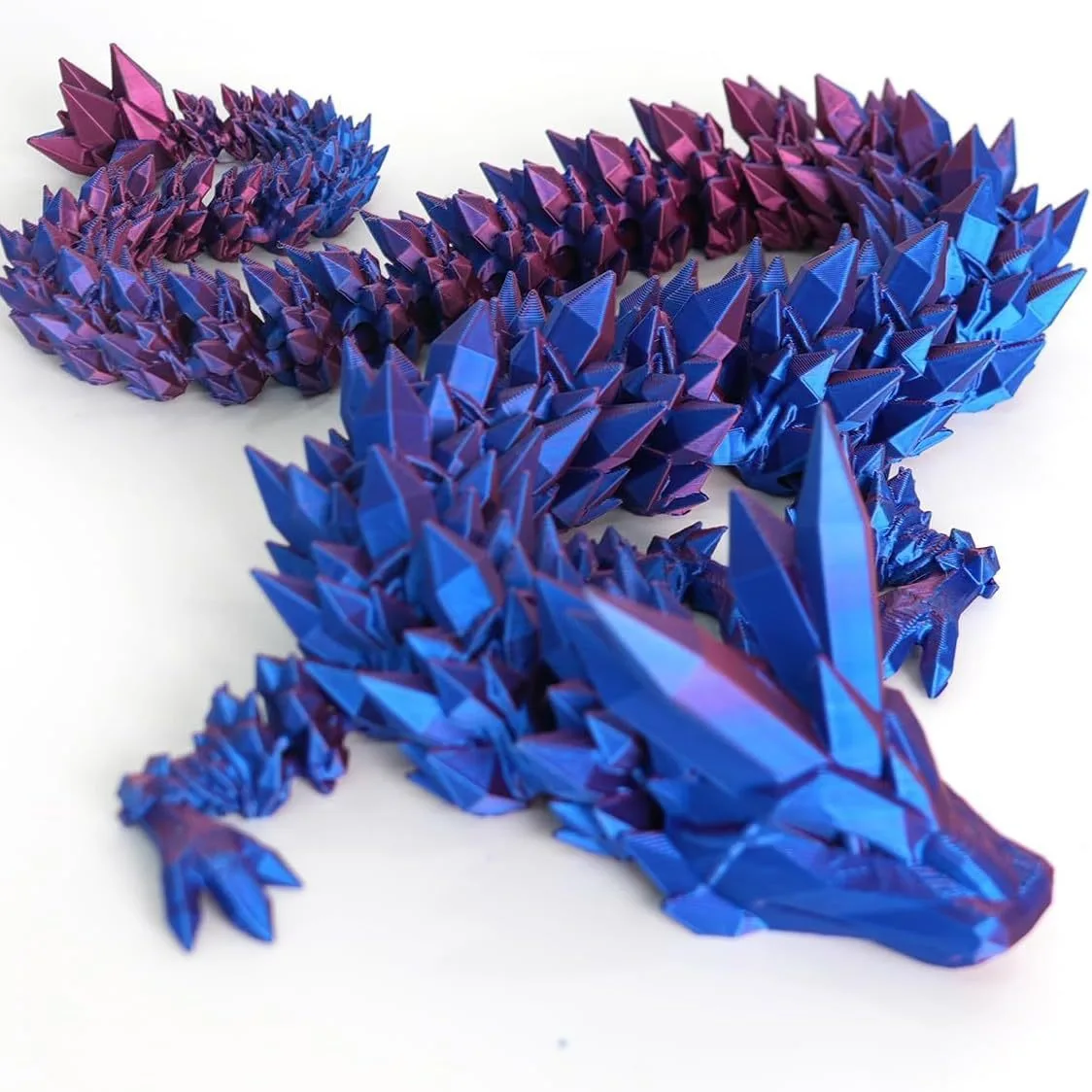 3D Printed Dragon Home Desk Ornament Rotatable  Animal Toy Office Realistic Dragon Statue Table Decoration Accessories