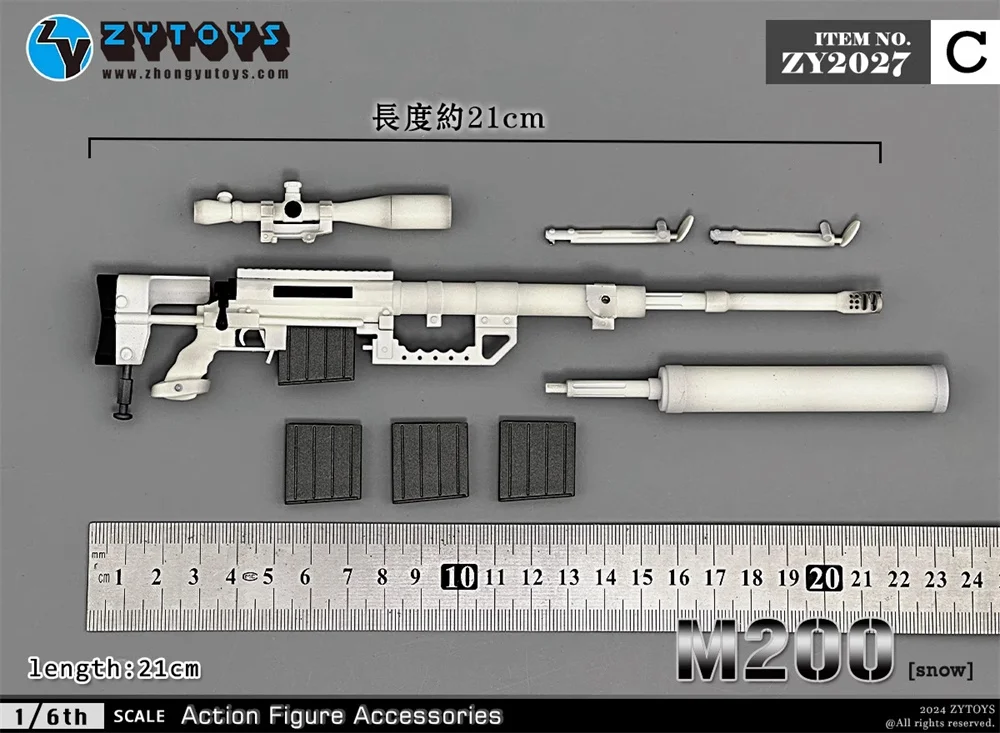 1/6 ZYTOYS ZY2027 Mini Toys Weapon Model M200 Clips Not Real Sniper Toys Model For 12" Action Figure Collect