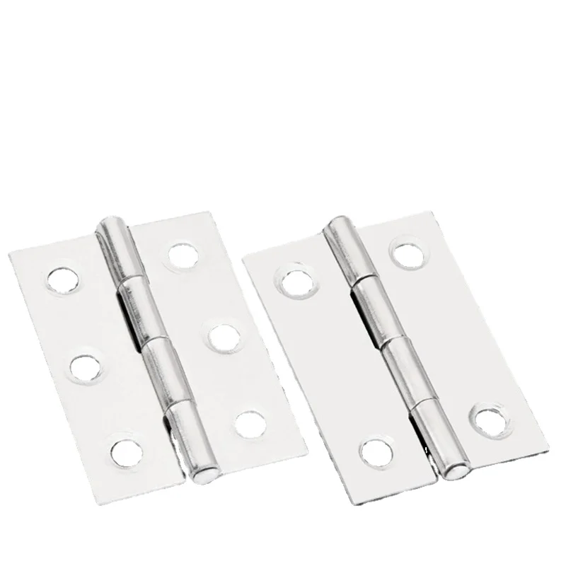 2pcs Stainless Steel Flat Hinge Cabinet Drawer 1.5 inch 2 inch 2.5 inch Windows Hinge Wooden Box Mini Hinges Door Connector