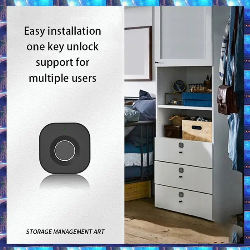 

2025 Smart Home Biometric Fingerprint Lock Drawer Electronic Lock Privacy Keyless Security Protection For Office/Home,Sma