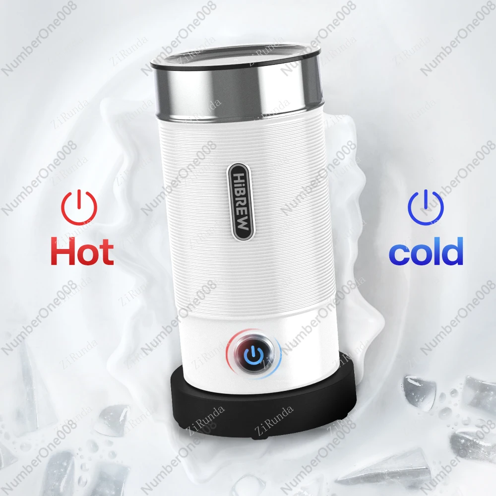 HiBREW Milk Frother Frothing Foamer Chocolate Mixer Cold/Hot Latte Cappuccino fully automatic Milk Warmer Cool Touch M1A