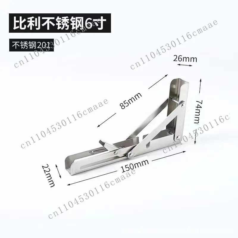 304 Stainless Steel Triangular Bracket Thickened Wall Hanging Libby Support Frame Folding Laminate Frame Shelf