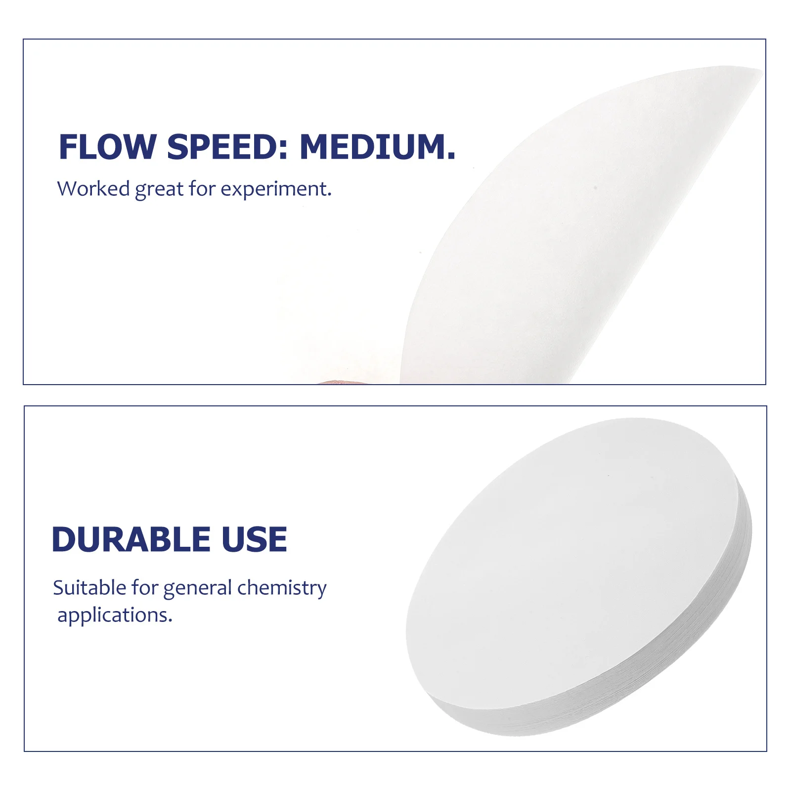 

100Pcs Medium Flow Rate Qualitative Filter Paper Discs Premium Paper Pulp Filter Suitable for General Chemistry