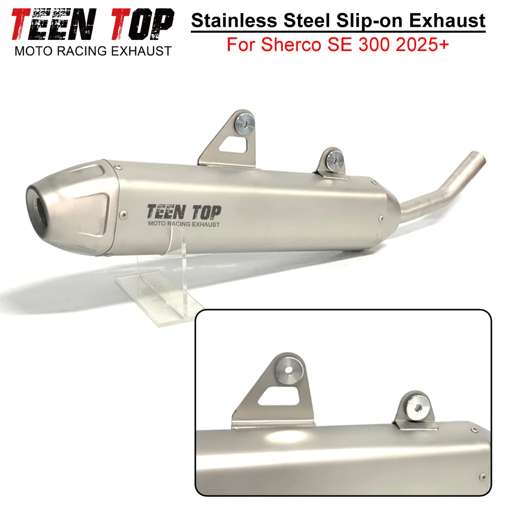 

For Sherco SE 300 Slip-on Exhaust 2025+ Dirt Bike Escape Exhaust Pipe Muffler Stainless Steel 30MM Connection Pipe Motor Bike