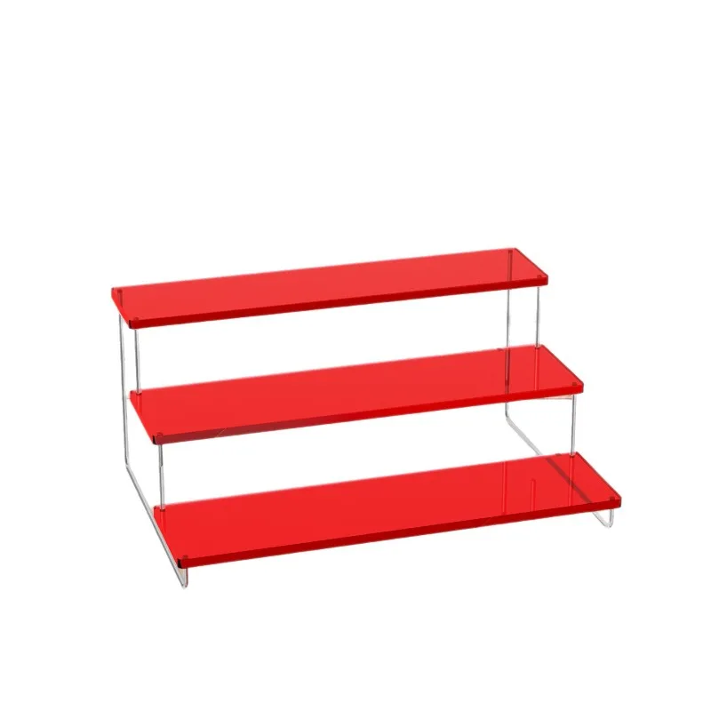 Acrylic display stand figure blind box desktop transparent multi-layer ladder display storage multi-functional shelf