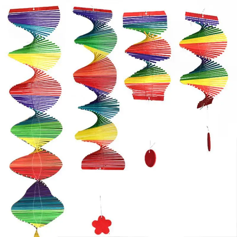 1pc Regenbogen Wind Spinner Mobile Chime Rasen Wind Spirale Party Wohnkultur Bunte Regenbogen DIY Outdoor Garten Ornament Heißer Verkauf