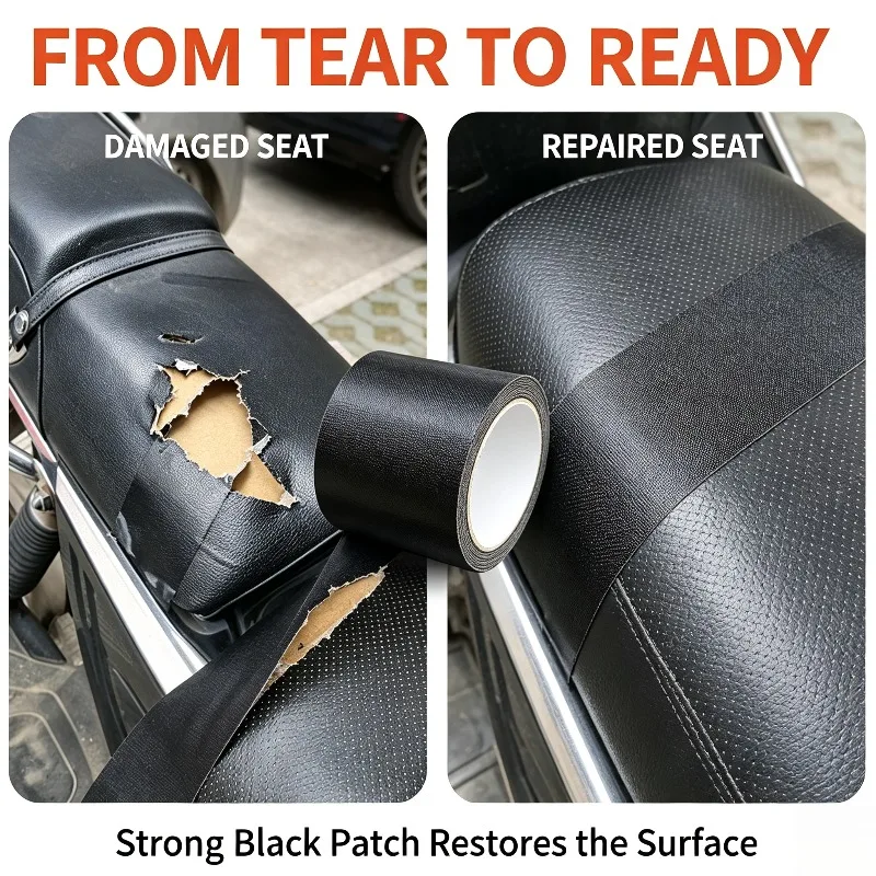 Durable Leather Repair Patch Tape Self-Stick Waterproof Proof for Motorbike Seat Interior Cushion Crack Damage Fix Accessory