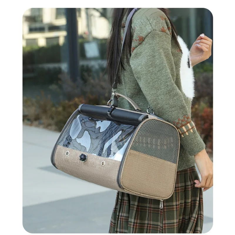 

Bird take-out cage Xuanfeng tiger skin crossbody portable bird walking bag