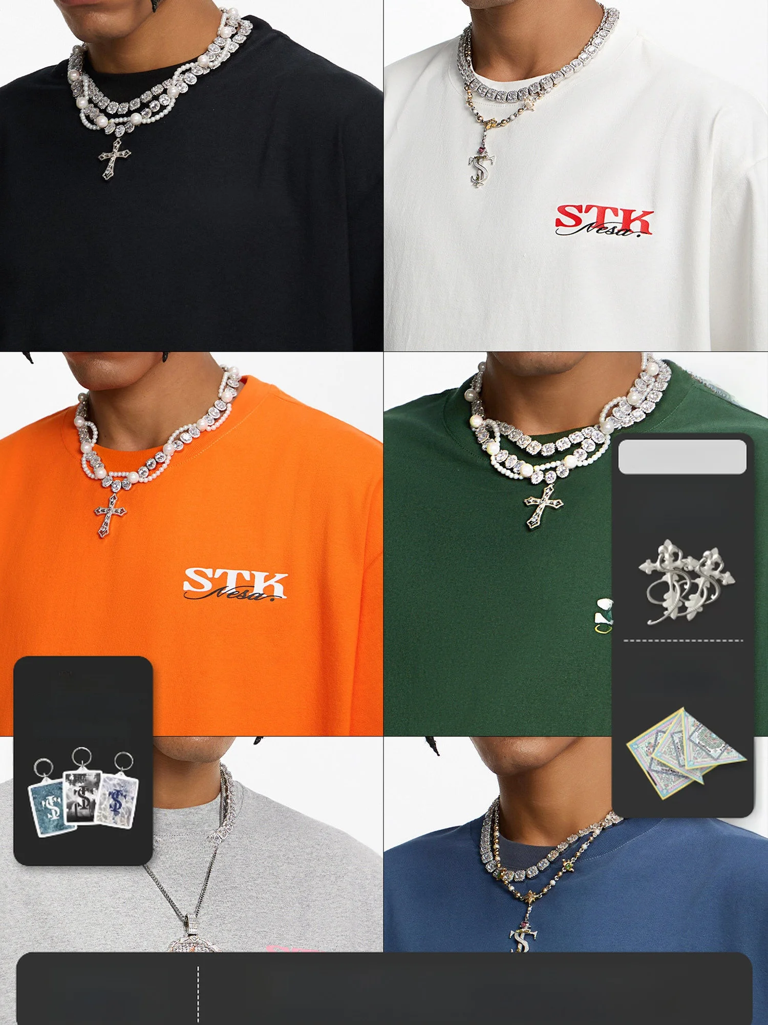 STK SmallTownKid Basic Short Sleeve T-Shirt Streetwear Casual Underwear Label American Retro Style for Teen Boys Summer Wear