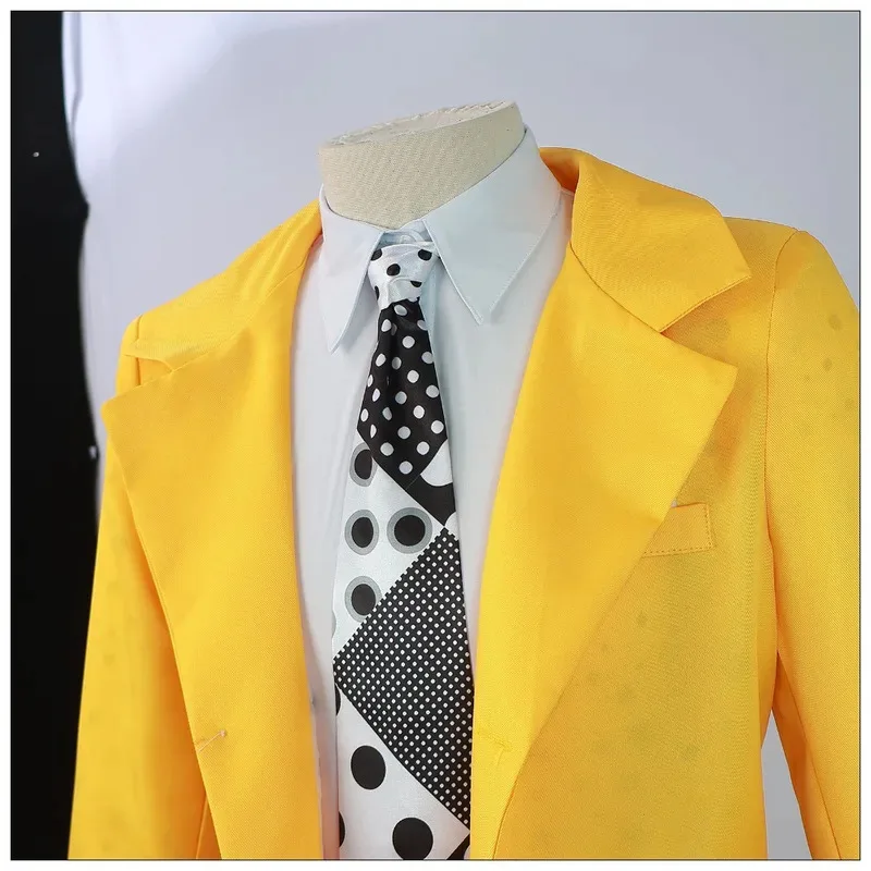 2025 nueva película la máscara Jim Carey disfraz de Cosplay adulto abrigo amarillo camisa pantalones accesorios conjunto completo La Máscara juego de rol Su ★ ☆ ★