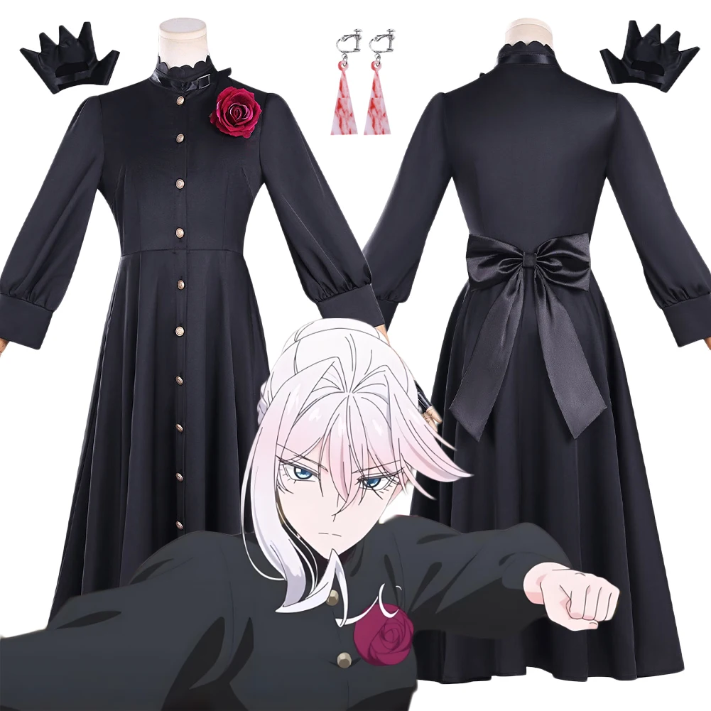 

Scarlet El Vandimion Cosplay Black Dress May I Ask for One Final Thing Clothes Accessories Outfits Halloween Uniform Carnival