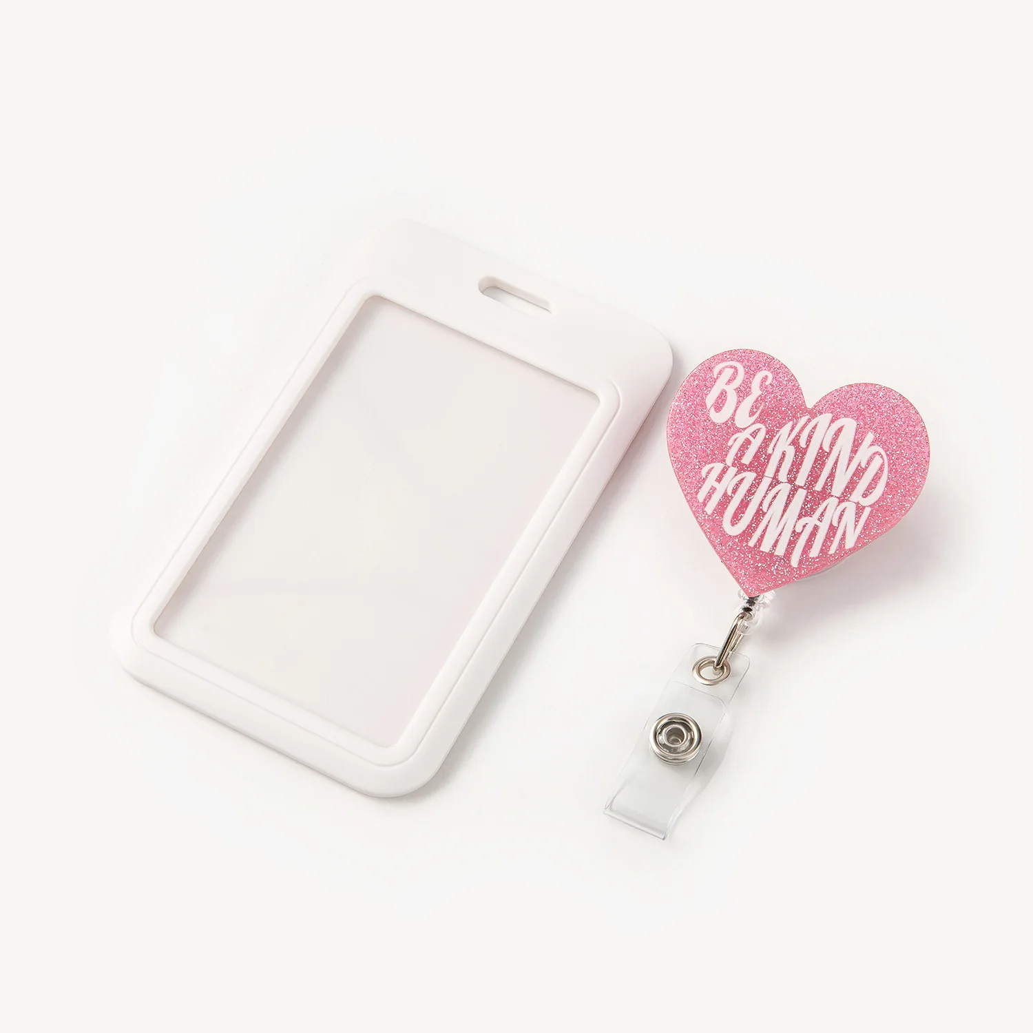 

Поворотный держатель для бейджа, легкая милая катушка для бейджа, выдвижная катушка для бейджа, акриловая катушка для подарка на День святого Валентина, дисплей для удостоверения личности доктора