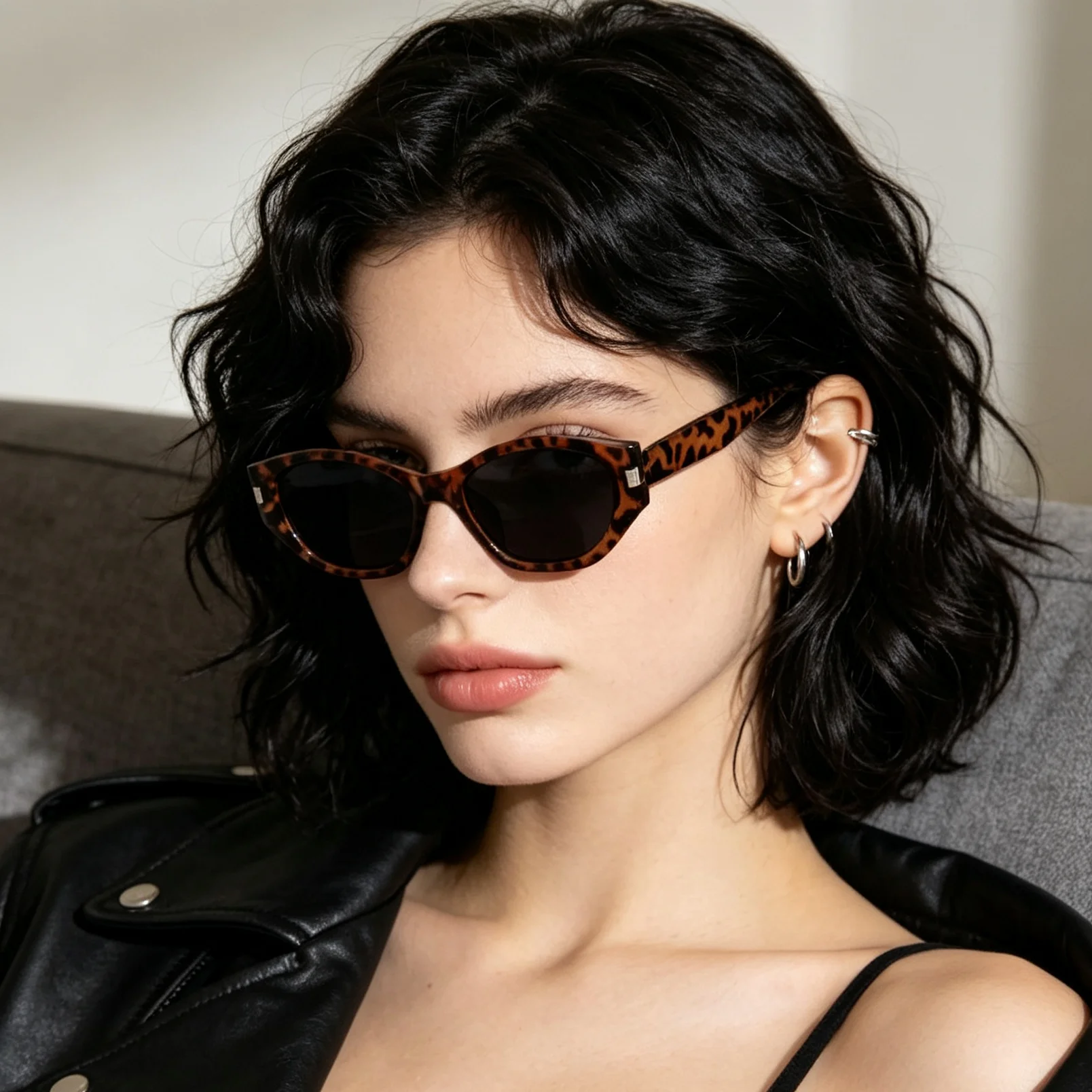 Damen Y2K Cat-Eye Sonnenbrille Retro Leopardenmuster Mode-Brillen für Straßenpartys und Fotoshootings Mehrfarbige Optionen