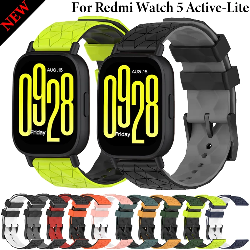 22mm 20mm Sports Silicone Strap For Redmi Watch 5 Active Smart Bracelet Replacement Wristband for Redmi Watch 5 Lite Accessories