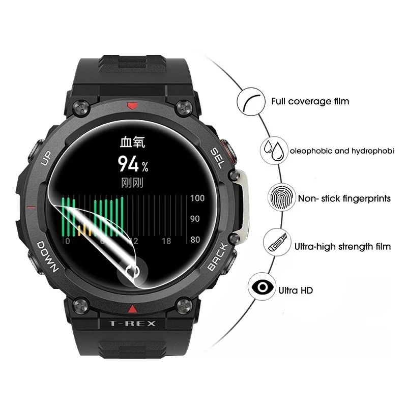 Smart Watch Screen Protector For Amazfit T Rex Pro 2 Protective Film Not Glass For Amazfit Pace Stratos 2s 3 Soft Tpu Film Foil