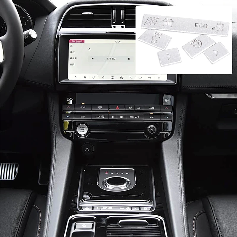 

For Jaguar F-PACE XF XFL XE XEL 2018-2020 stainless steel silver car driving mode button decoration sticker car accessories