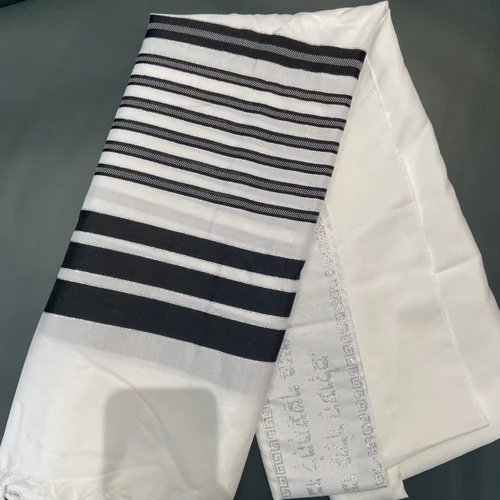 Imagen 2 del producto Tallit Talit Tallis Ropa con flecos Mantón de oración judíos religiosos flecos entrelazados y anudados Tzitzit adjunto a sus cuatro esquinas