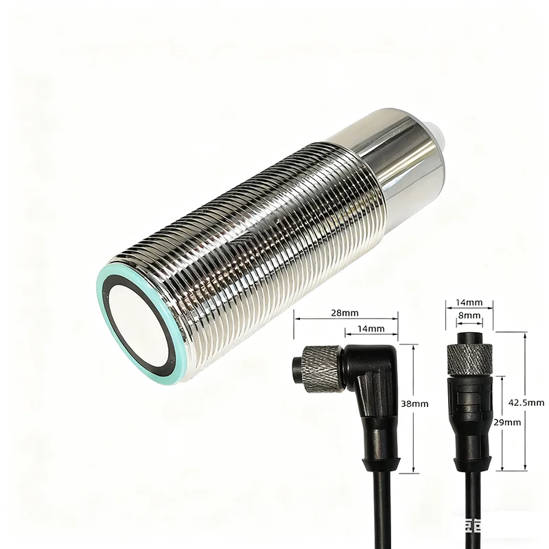 M30 ultrasonic sensor  displacement distance  analog voltage and current output proximity switch adjustable within 2M