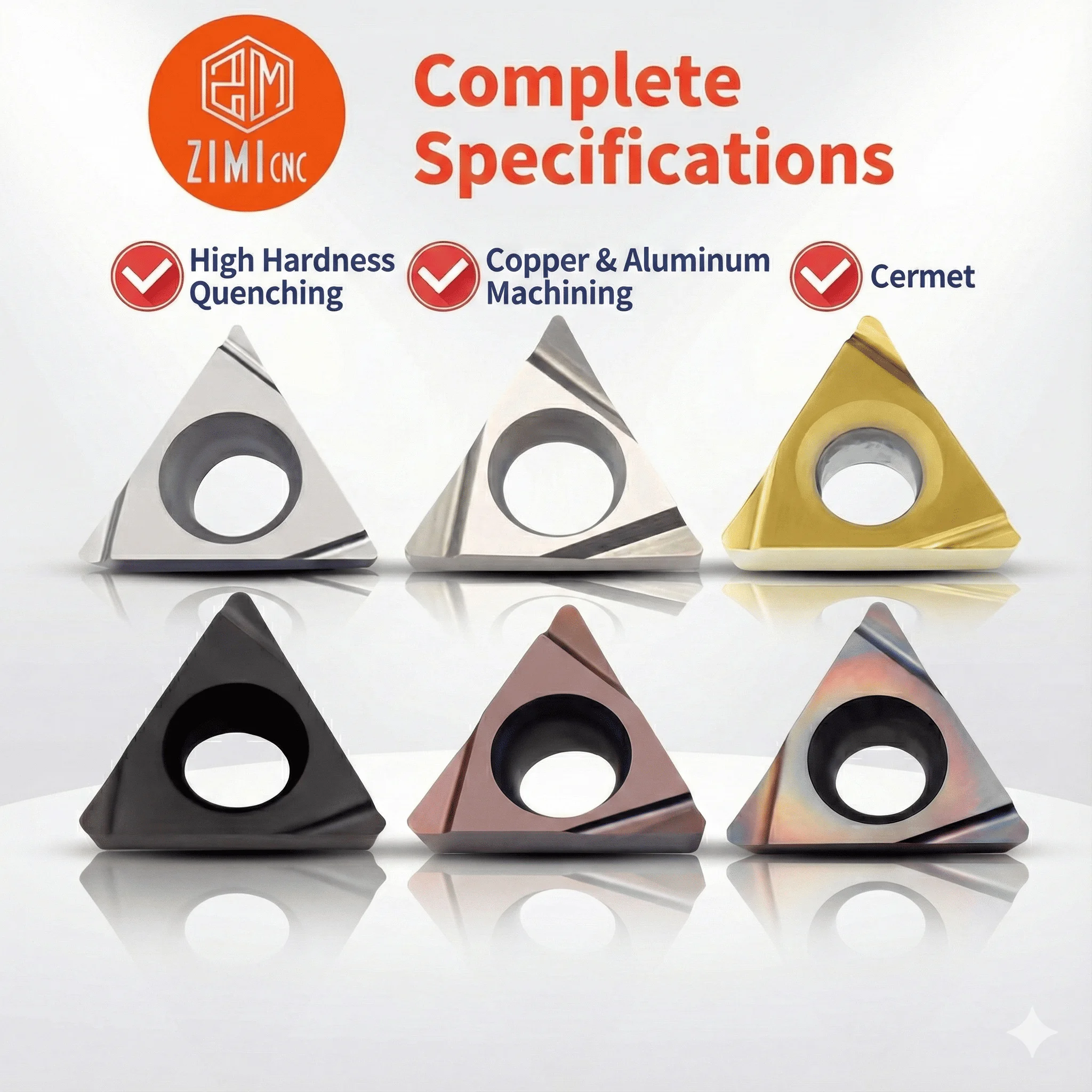 

Расточные вставки для керметры ZIMI TPGH08 / TBGT06 / TPGH09 / TPGH11 Клас ZM3000, треугольные насадки с ЧПУ (TPGH TBGT TPG