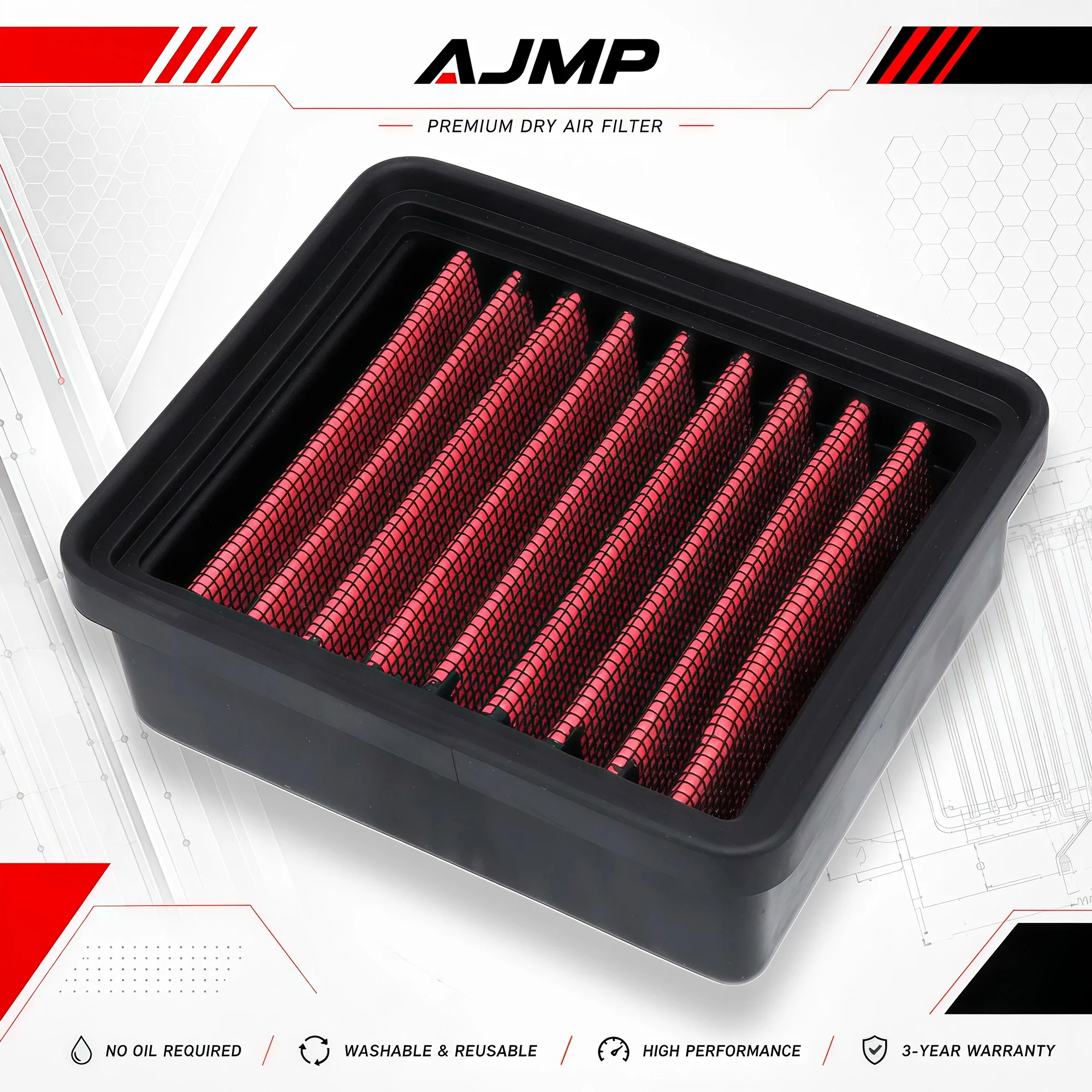 Motorcycle Air Filter for BMW G310GS G310R G310RR 2017-2026 G310 G 310 GS/R/RR 310GS AJMP Dry Washable Reusable Accesorios Moto