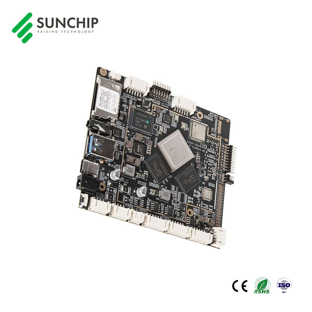 Carte mère OEM du système Android Rockship RK3399 avec interface BT et WiFi LVDS EDP