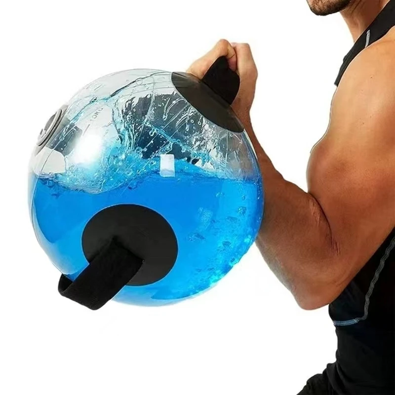 Water Bag for Weightlifting, Spherical Water-filled Dumbbell, Home Fitness Aqua Bags, Body Building Gym Sports Bag, 25kg