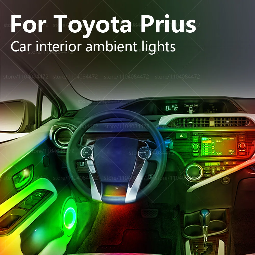 

For Toyota Prius 22in1 RGB Car Interior Acrylic Car Ambient Lights RGB Hidden Acrylic Strip Decoration Atmosphere Accessories