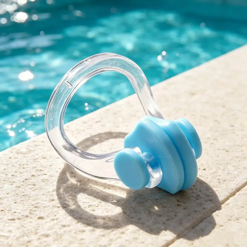 Schwimm-Ohrstöpsel und Nasenklammer-Set, wasserdicht, rutschfest, weiches Silikon für Erwachsene, Kinder, Anfänger, Schwimmtraining, Tauchen – Detail 5