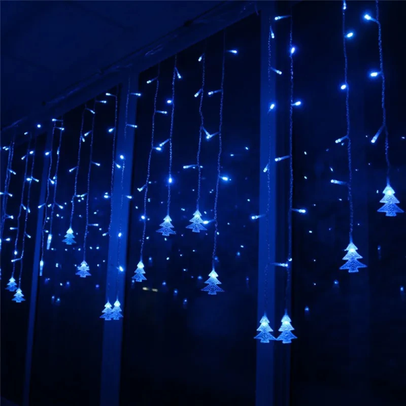 String Light Fairy Light AC 220V LED 5M 100 LED Icicle Led Curtain Fairy Christmas Light For Wedding Home Garden Party Decor