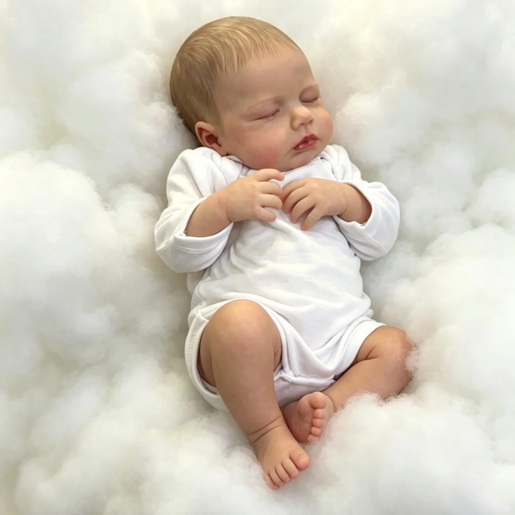 

19 Inch Cloth Body Vinyl Doll Loulou Lovely Reborn Baby Doll Soft Touch Bebe Doll Handmade 3D Newborn Baby Doll Birthday Gifts