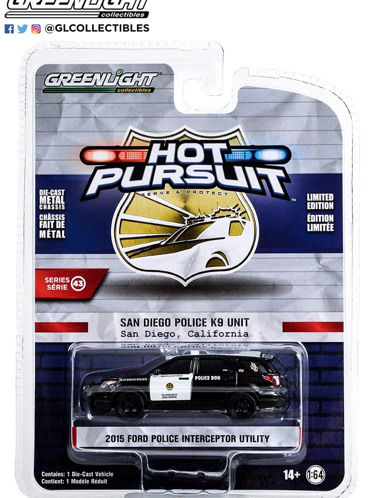Greenlight Diecast 1:64 2015 Ford Explorer Police K9/2023 FOR0