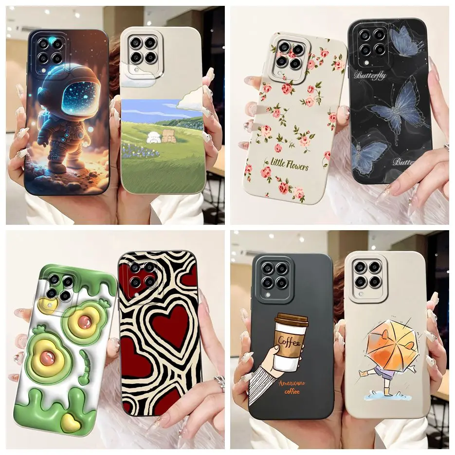 For Samsung Galaxy A12 Case SM-A125F Fashion Candy Painted Cover Full Protection Phone Case For Samsung A12 F 12 Galaxy M12 Bags