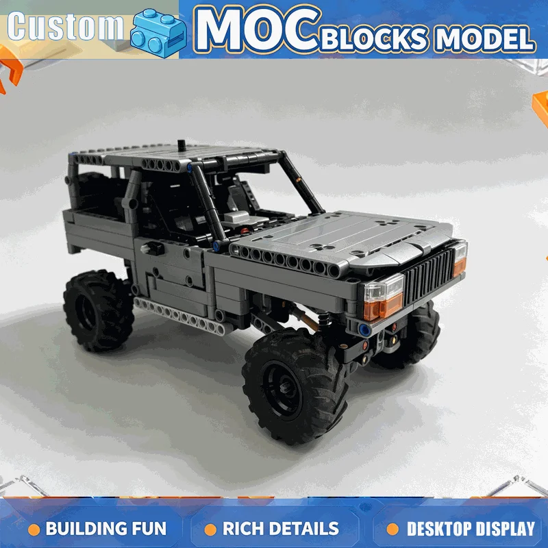 597Pcs Compact Off Road Vehicle Building Blocks Model With Rugged Tires Suspension DIY Assembly Toy For Collector Birthday Gift