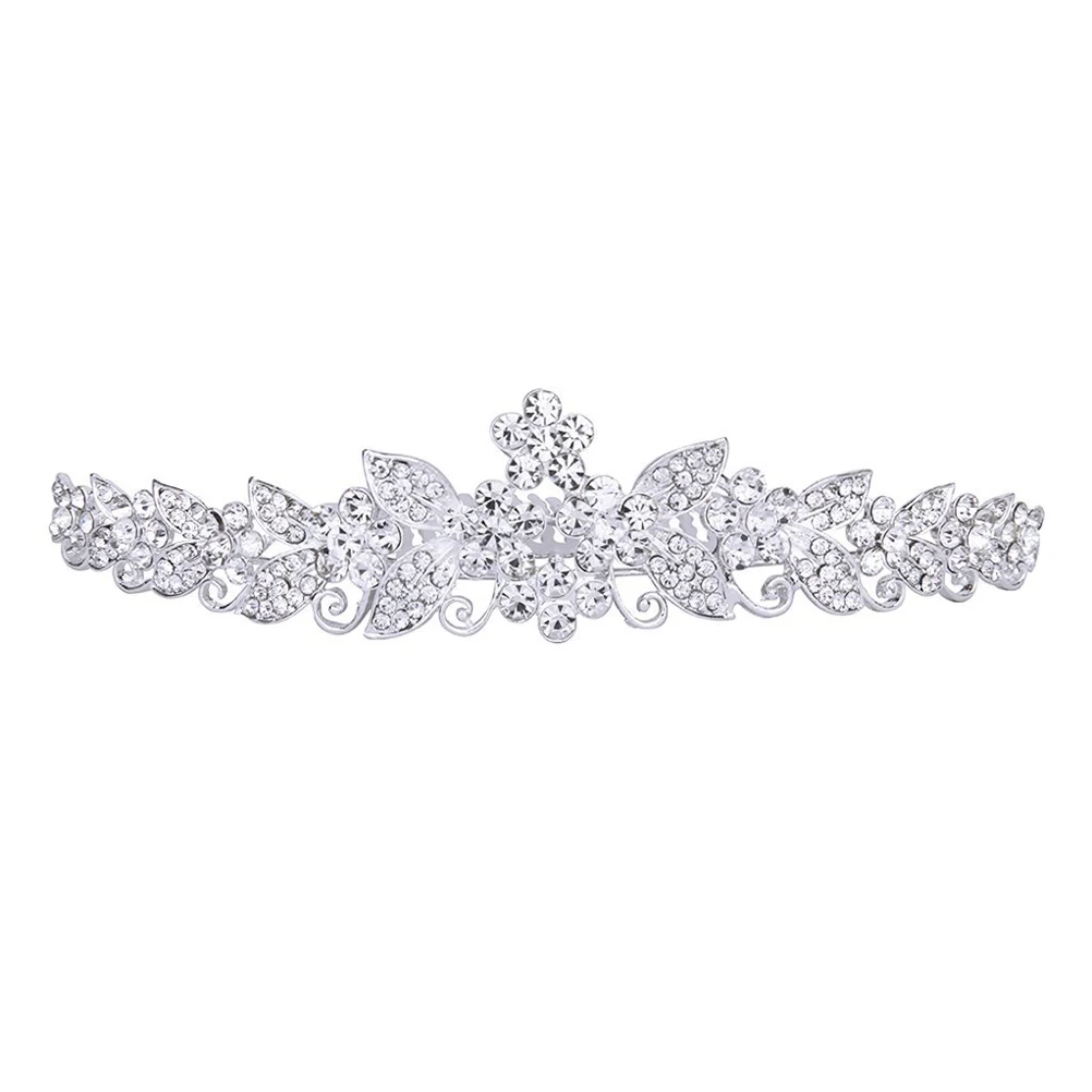 

Crystal Rhinestone Tiara Silver 15 4cm Durable Hard Alloy Bridal Crown Hair Comb Wedding Engagement Accessories