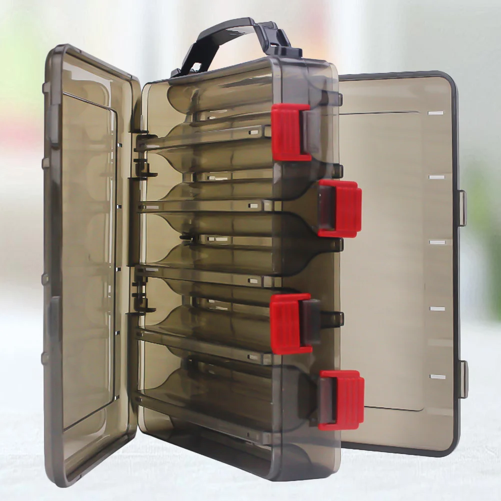 

1Pcs Fishing Bait Storage Box Thickened Translucent 10 Grids Double Layer Waterproof Fishing Tackle Box Large Capacity Hook