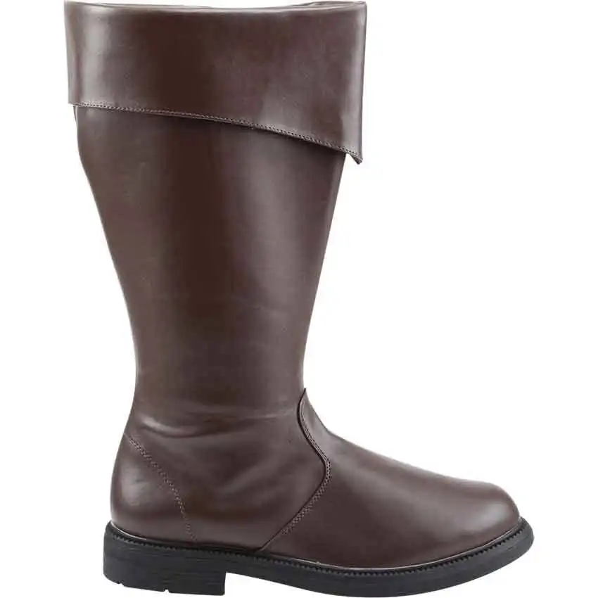 Botas vikingas medievales oficial renacentista soldado Cosplay botas de montar de cuero botas de hombre con cremallera lateral para Halloween
