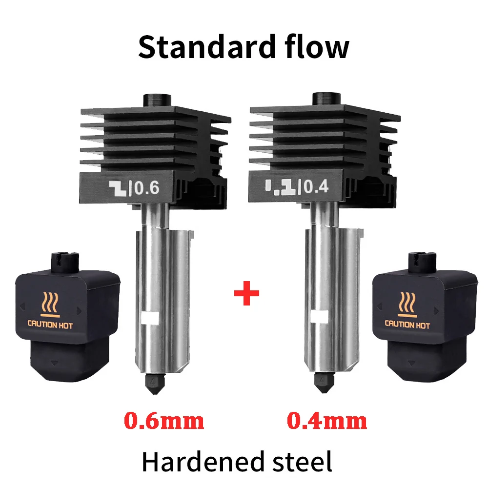 Neues Hochwertiges H2D H2S H2C Hotend-Kit mit 0,2/0,4/0,6/0,8mm Gehärteter Stahldüse Ersatz-Hotend-Kit für Bambu H2D A1/A1mini